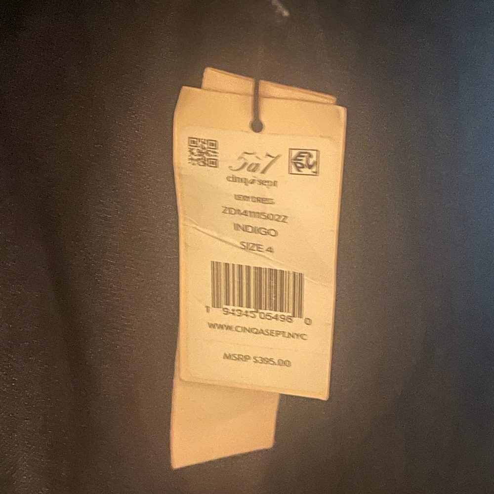 Cinq a Sept Lexy puff sleeve mini dress - Indigo - Picture 8 of 10